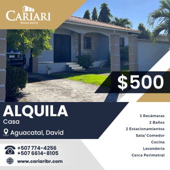 Alquila Casa en Aguacatal Urb. Aqualina