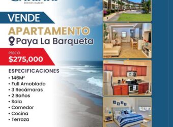 Vende Apartamento en Playa La Barqueta