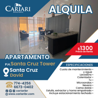 Alquila Apartamento en Santa Cruz Tower Amoblado
