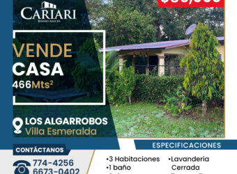 Vende Casa en Los Algarrobos en Villa Esmeralda