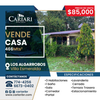 Vende Casa en Los Algarrobos en Villa Esmeralda