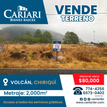 Terreno en venta en Volcán