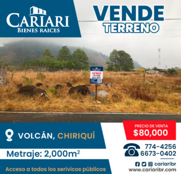 Terreno en venta en Volcán