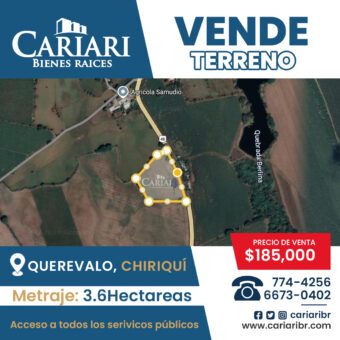 Terreno de 3.6hectareas en Venta